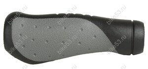 Грипсы X-BIKE эргоном. чёрно-серые 5-410337/H32, 2-х компонентные, резина, 135мм, 00-170550