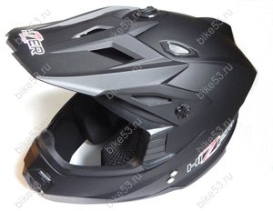 Шлем HIZER (кросс) J6801matt  black  L