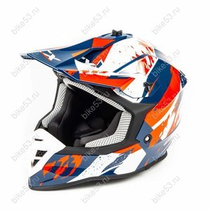 Шлем GTX 633 (кросс)  BLUE/RED WHITE M (14093)