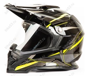 Шлем HIZER (кросс) B6197 black/yellow S (ML 13260)