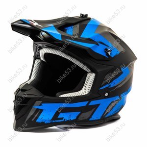 Шлем GTX 633 (кросс)  BLACK/BLUE GREY M (ML 14628)