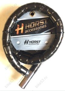 Трос противоугона HORST, цепь, 22х1200 мм, на ключ, черный, 09-100257