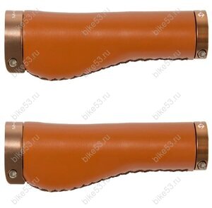 Грипсы M-WAVE 5-410610, синтетич. кожа. эргоном. с 2-мя фикс, 138мм коричневый