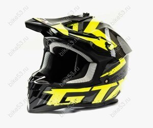Шлем GTX 633 (кросс)  BLACK/FLUO/YELLOW XL (14503)